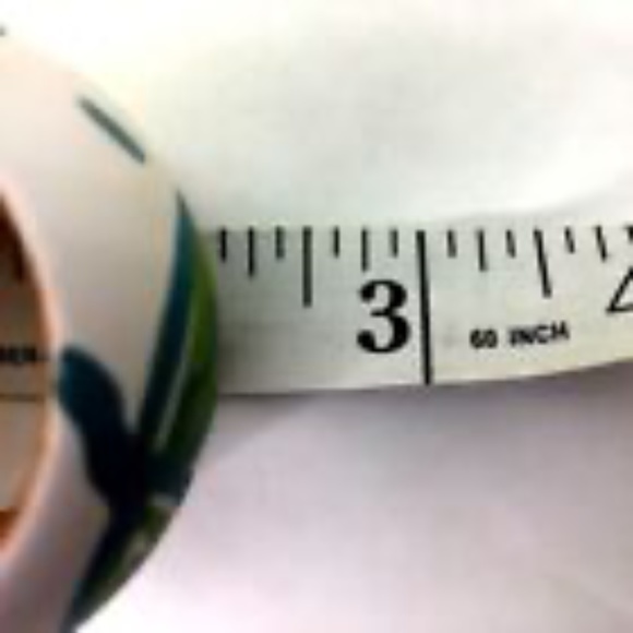 Wood Round Lacquer Napkin Rings Multicolor Floral Cream Set of‎ 6 Pastel Easter - Picture 8 of 9